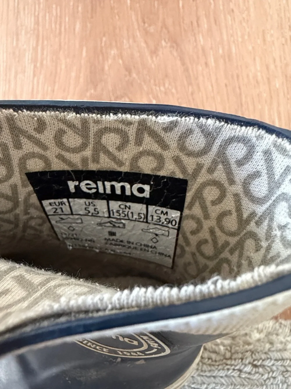 Reima Black & Tan Waterproof Kids Rain Boots